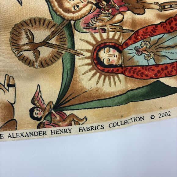 Alexander Henry Fabric Nativity Christmas Fabric 60”x 44” Cotton Phillip de Leon - Picture 5 of 6